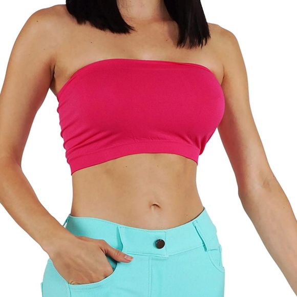 Cool Colored Seamless Soft Bandeau Tops - Picture 2 of 3